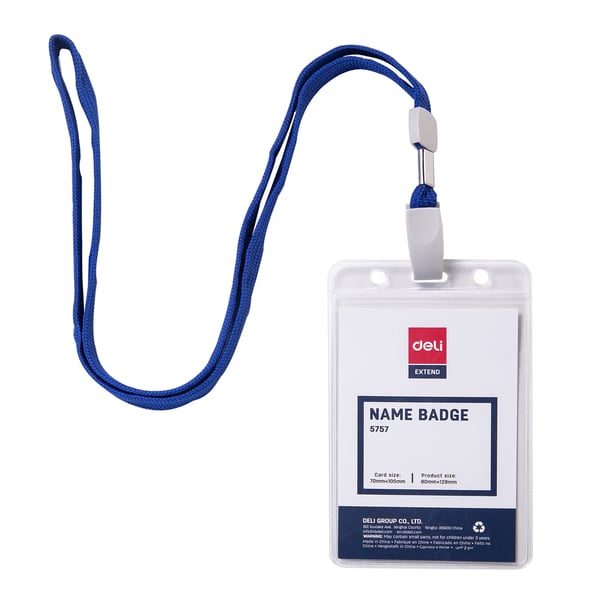 Deli E5757 badge og badgeholder Polyvinylchlorid (PVC) 50 stk