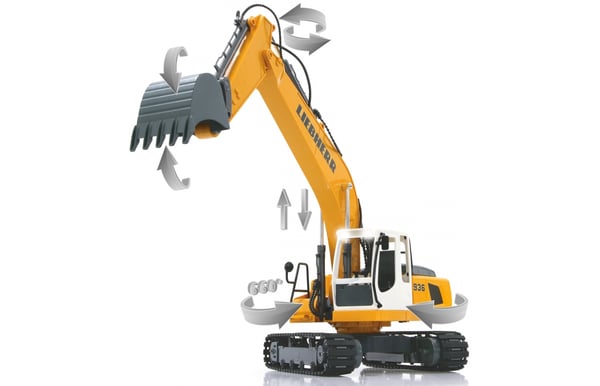 JAMARA Liebherr R936 - Kaivinkone - 1:20 - 8 vuotta - 1,22 kg