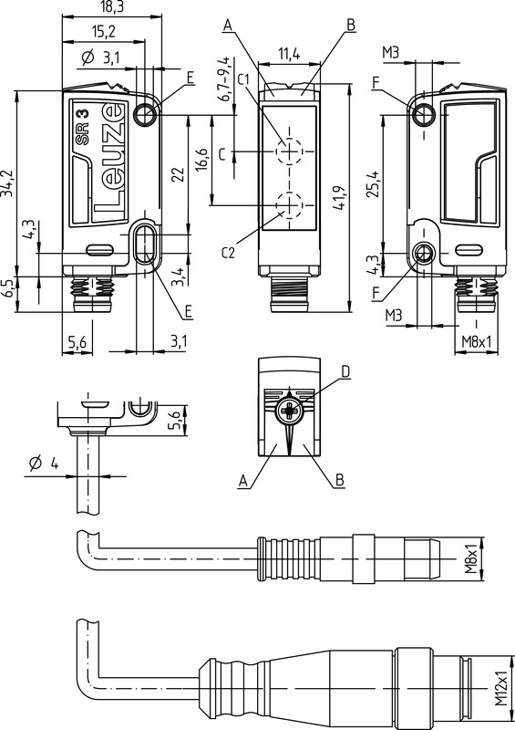 Leuze electronic HT3CL1/4P-M8