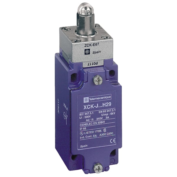 Schneider Electric XCKJ167H29 Industriel sikkerhedsafbryder Ledningsført Blå
