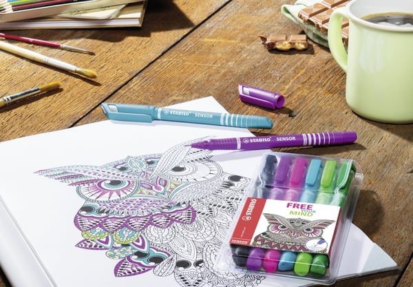 Miniatyrbillede 5 af 9: STABILO SENSOR fine fineliner Fin Sort, Blå, Grøn, Violet, Lyserød, Rød, Turkis 8 stk