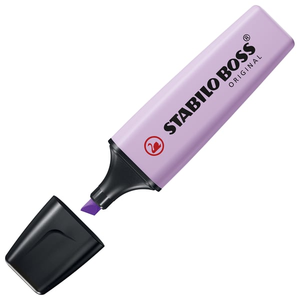 STABILO Boss Original Pastel speedmarker 4 stk Mejselspids Violet, Mint, Lyserød, Turkis
