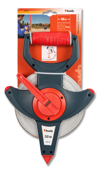 kwb 063550 målebånd 50 m Plast Blå, Orange