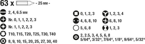 Pikkukuva 3 / 4: kwb 106800 talttaterä 63 kpl