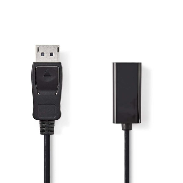 Nedis CCGB37150BK02 videokabeladapter 0,2 m DisplayPort HDMI Typ A (standard) Svart Nedis CCGB37150BK02 videokabeladapter 0,2 m DisplayPort HDMI Typ A (standard) Svart