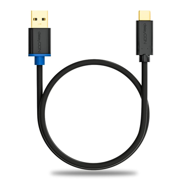Miniatyrbild 4 av 6: deleyCON MK1055 USB-kablar USB 3.2 Gen 1 (3.1 Gen 1) 0,5 m USB C USB A 5 Gbit/s Svart