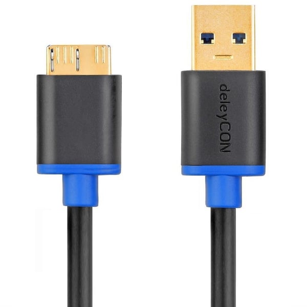 deleyCON MK757 USB-kabel USB 3.2 Gen 1 (3.1 Gen 1) 1 m USB A Micro-USB B 5 Gbit/sek. Sort