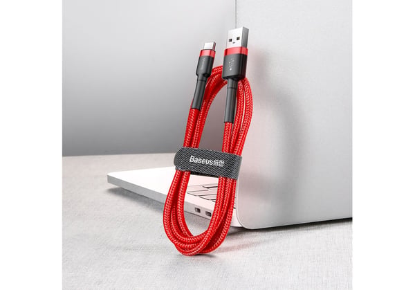 Miniatyrbillede 3 af 6: Baseus Cafule USB-kabel USB 2.0 2 m USB A USB C 0,48 Gbit/sek. Rød