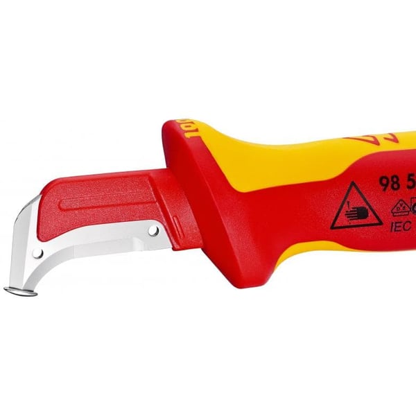 Pikkukuva 3 / 7: Knipex 98 55 SB yleisveitsi Punainen, Keltainen Kiinteä veitsen terä