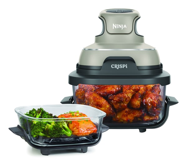 Ninja CRISPi Single 4,5 l 1700 W Varmluftsfritös Grå, Stenfärg, Transparent