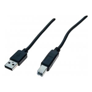 EXC 352451 USB-kabel USB 2.0 5 m USB A USB B 0,48 Gbit/sek. Sort