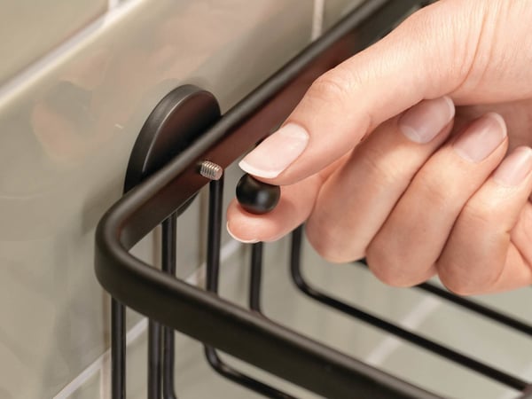 TESA ALUXX BLACK Aluminium Vægmonteret Brusebadshylde