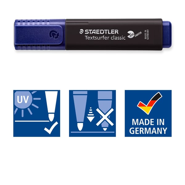 Staedtler 364 C speedmarker 10 stk Mejselspids Sort, Brun, Lyse Blå, Lys grå, Lime, Mint, Fersken, Lyserød, Violet, Gul