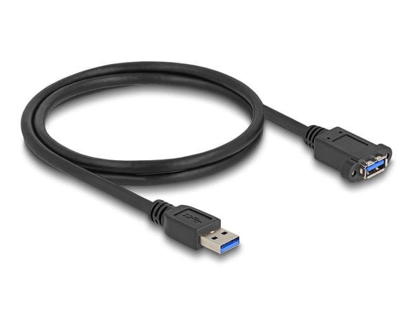 DeLOCK 80486 USB-kabel USB 3.2 Gen 1 (3.1 Gen 1) 1 m USB A 5 Gbit/sek. Sort