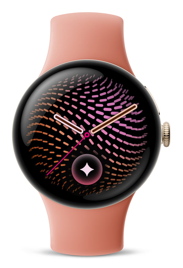 Google Pixel Watch 5 AMOLED 41 mm Digital Pekskärm Guld Wi-Fi GPS