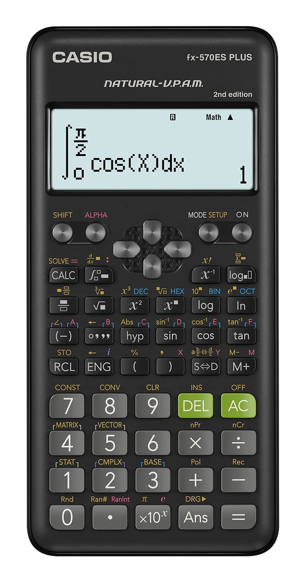 Casio FX-570ES PLUS-2 laskin Työpöytä Funktiolaskin Musta