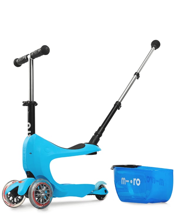 Miniatyrbild 3 av 5: Micro Mobility Mini2go Deluxe Plus Barn Trehjulig sparkcykel Blå