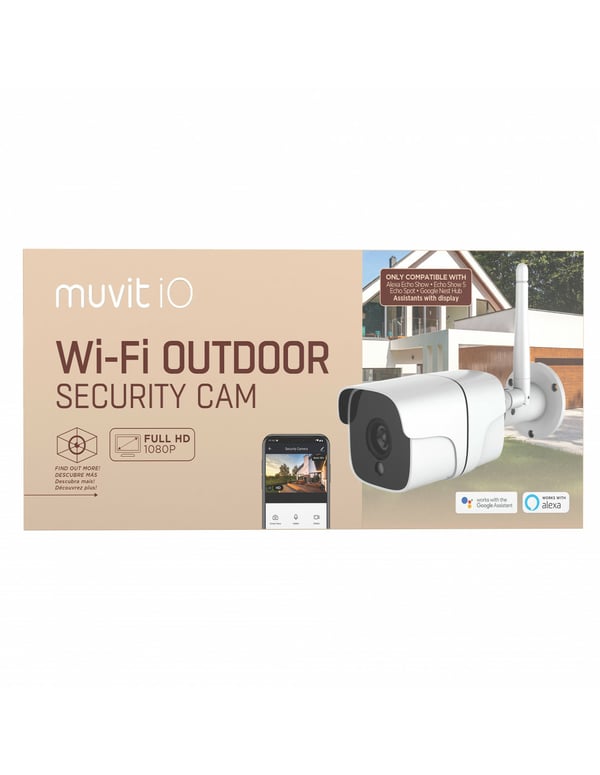 Miniatyrbillede 3 af 9: Muvit MIOACAM003 overvågningskamera Kugle (form) IP-sikkerhedskamera Udendørs 1920 x 1080 pixel Væg