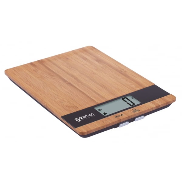 Miniatyrbillede 1 af 2: Oromed WAG_ORO-KITCHNE_SCALE_BLACK køkken- og diætvægt Sort, Træ Bordplade Rektandel Elektronisk køkkenvægt