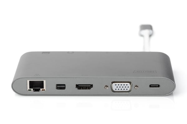 Pikkukuva 6 / 8: Digitus DA-70875 kannettavien tietokoneiden telakka ja porttitoistin Langallinen USB 3.2 Gen 1 (3.1 Gen 1) Type-C Harmaa