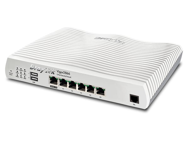 DrayTek Vigor 2866: Gfast Modem-Firewall kabelansluten router Gigabit Ethernet Grå