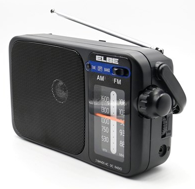ELBE RF-942 radio Bærbar Analog Sort