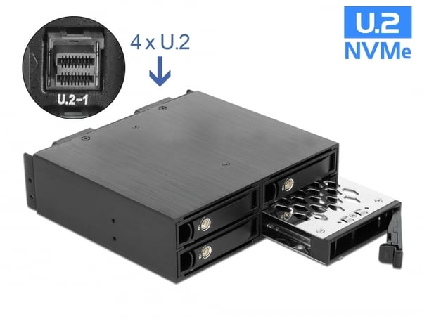 DeLOCK 47235 drive bay-paneler 13,3 cm (5.25") Fack för datalagringsenhet Svart