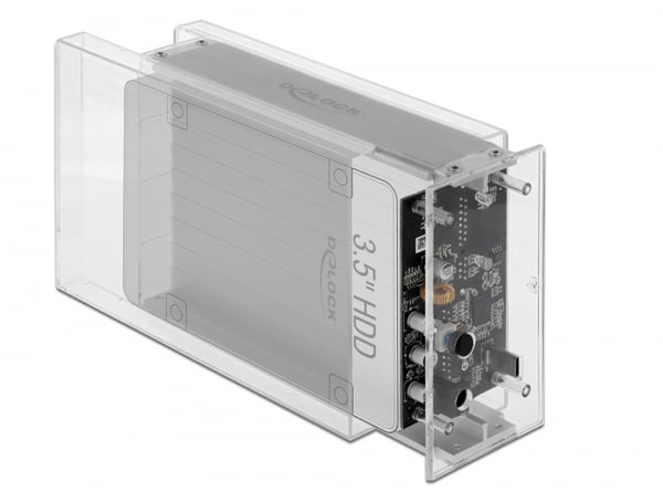 DeLOCK 42624 drevkabinet HDD/SSD kabinet Transparent 2.5/3.5"