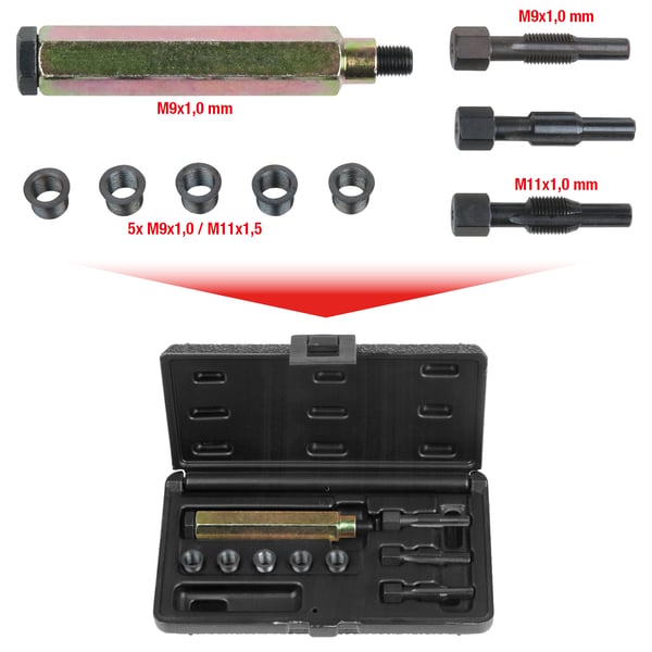 Miniatyrbillede 1 af 2: KS Tools 150.5030 mekaniske værktøjssæt 9 værktøjer
