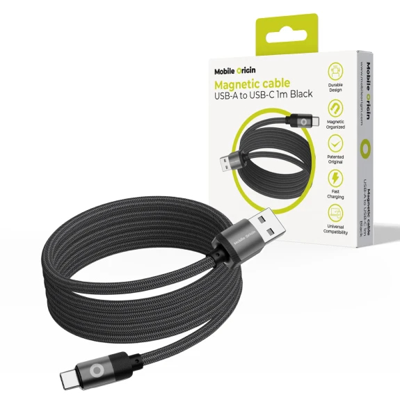Miniatyrbillede 1 af 11: Mobile Origin MC2-USBA-1M-BLK USB-kabel USB 2.0 USB C 0,48 Gbit/sek. Sort