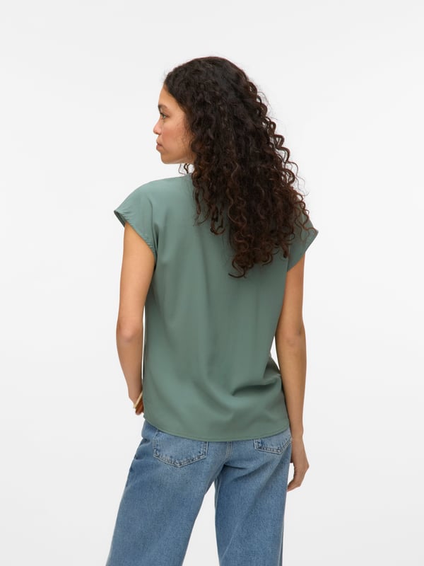 Vero Moda VMBELLA Top,10306060,S Top (tøj) V-hals Ærmeløs Elastin