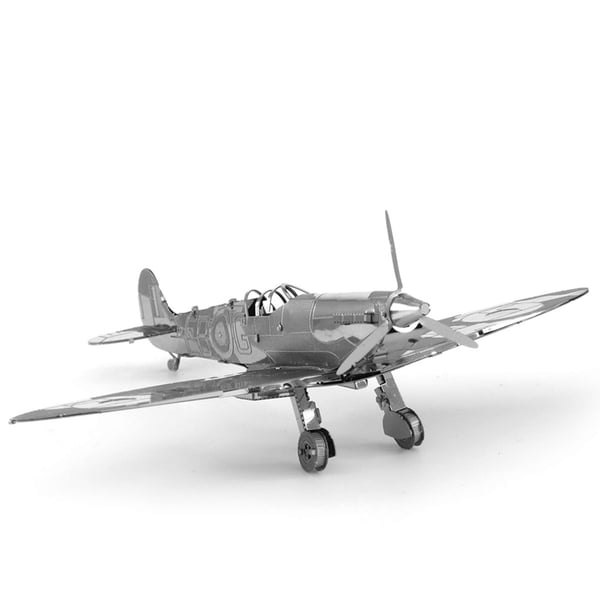 Miniatyrbild 5 av 5: Metal Earth Supermarine Spitfire Luftfarkostmodell med fast vinge Monteringssats