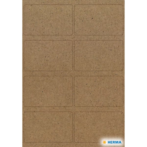 HERMA 15751 självhäftande etiketter Rektangel Permanent Brun 32 styck