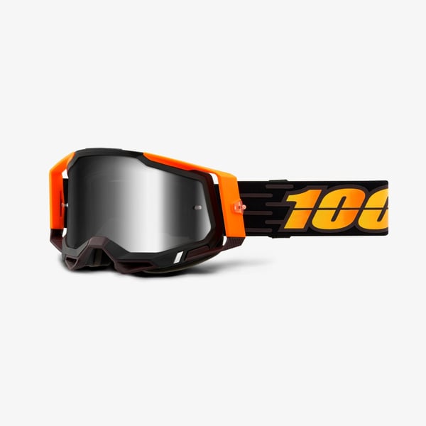 100% Racecraft 2 vinter sportsbrille Sort, Orange Unisex Spejl, Sølv Cylindrisk (flad) linse