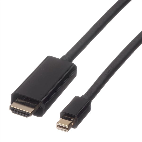 Miniatyrbillede 1 af 3: ROLINE 11.04.5796 videokabel adapter 2 m Mini DisplayPort Sort