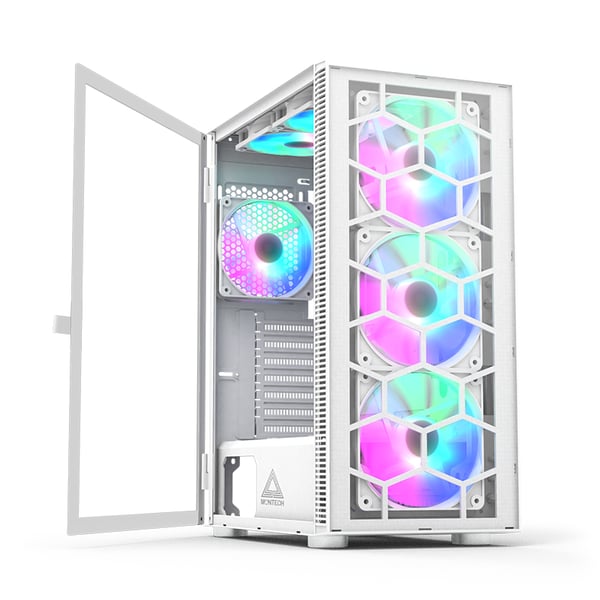Miniatyrbillede 4 af 8: Montech X3 GLASS Midi Tower Hvid