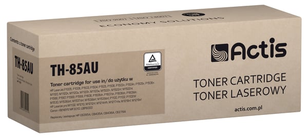 Actis TH-85AU Universal Tonerpatron (Erstatning for HP CE285A, CE278A, CB435A, CB436A, Standard; 2100 sider; sort)