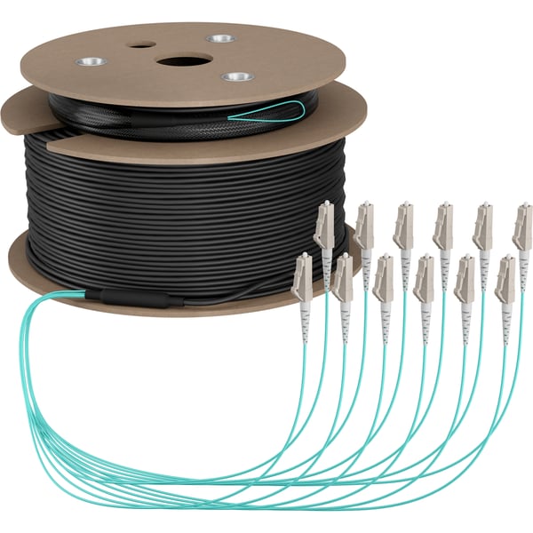 Miniatyrbillede 4 af 4: EFB Elektronik O8342S170OM3 InfiniBand og fiberoptisk kabel 170 m 12x LC U-DQ(ZN) BH Beige, Sort