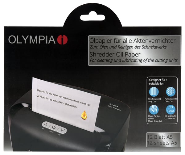 Miniatyrbillede 1 af 3: Olympia 9130 tilbehør til papirmakulator Smøreolie 12 stk