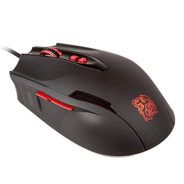 Tt eSPORTS Black FP hiiri Pelaaminen Molempikätinen USB A-tyyppi Laser 5700 DPI