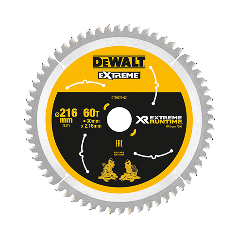 DeWALT DT99570-QZ pyörösahanterä 21,6 cm 1 kpl