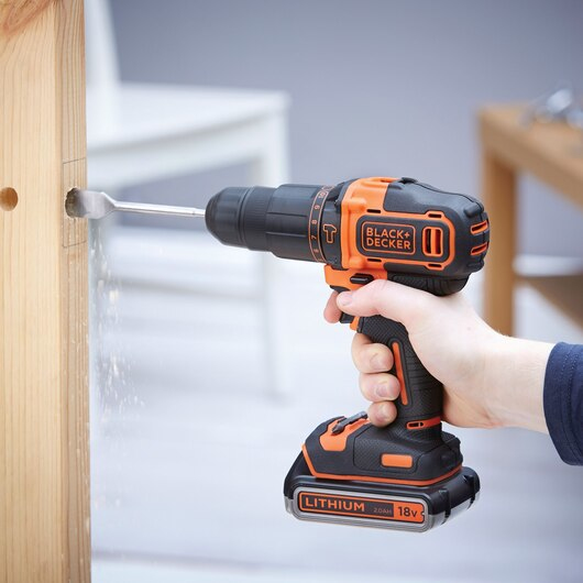 Miniatyrbillede 7 af 12: Black & Decker BDCHD18K1B2-QW bor 1400 rpm