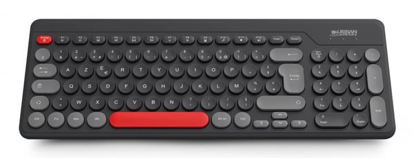 Urban Factory OWC24UF tastatur Universel RF trådløst AZERTY Fransk Sort, Grå, Rød