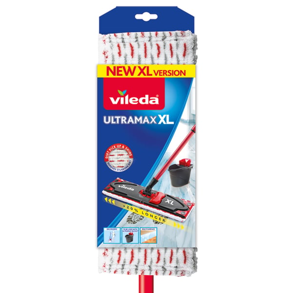 Vileda Ultramax XL moppar Våt Mikrofiber Röd, Vit