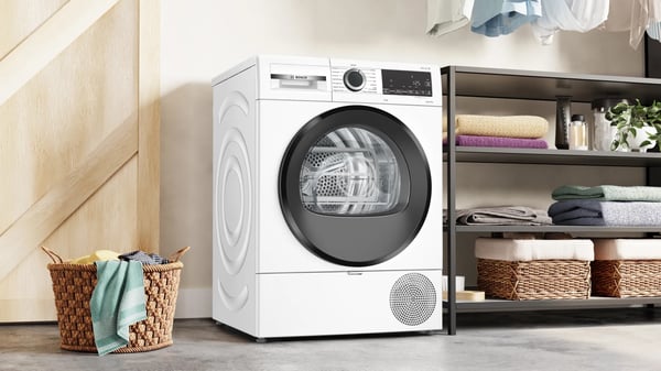 Bosch Serie 6 WQG243D9IT tørretumbler Fritstående Front-læsning 9 kg Hvid