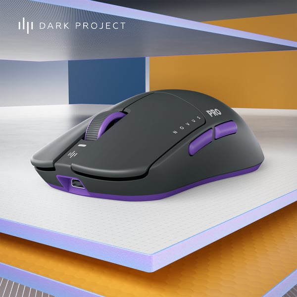 Dark Project DPP_NOVUS_PRO_BB mus Spil Ambidextrous RF Wireless + USB Type-C Optisk 26000 dpi