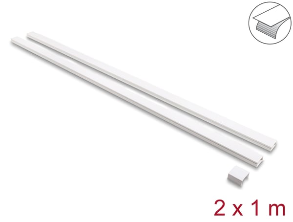 Miniatyrbild 1 av 4: DeLOCK 22087 kabelsamlare Universal Kabelränna Vit 2 styck