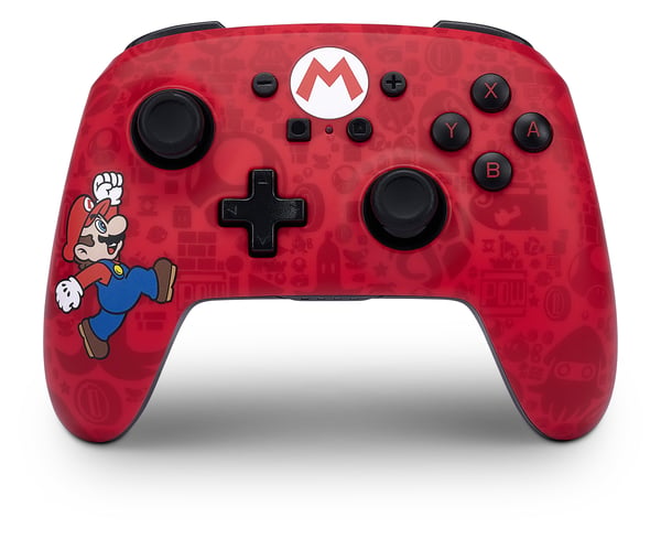 Miniatyrbild 1 av 11: PowerA Here We Go Mario Svart, Röd Bluetooth/USB Spelplatta Analog Nintendo Switch