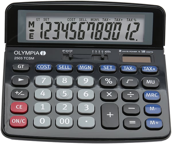Miniatyrbillede 1 af 2: Olympia 2502 regnemaskine Desktop Basis Sort, Blå, Grå