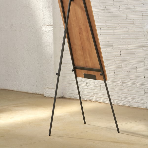 Rocada NAT0610 flipover-stativ Fritstående 670 x 990 mm Melamin, Stål Sort, Hvid, Træ